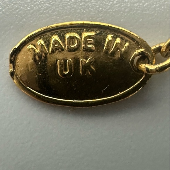 Vintage Attwood & Sawyer A&S Gold Tone Rope Pendant Necklace Rhinestone UK FLAWS - Picture 13 of 14